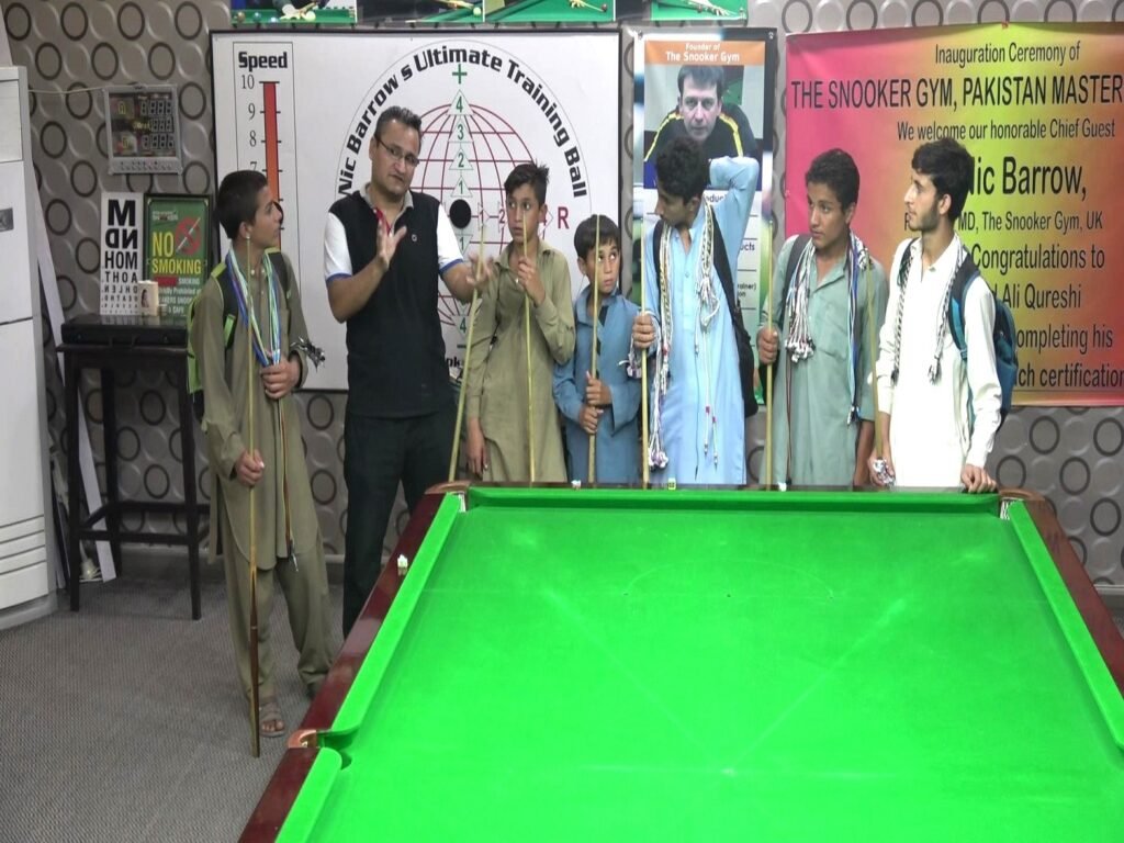 AQ Snooker coaching award presentation