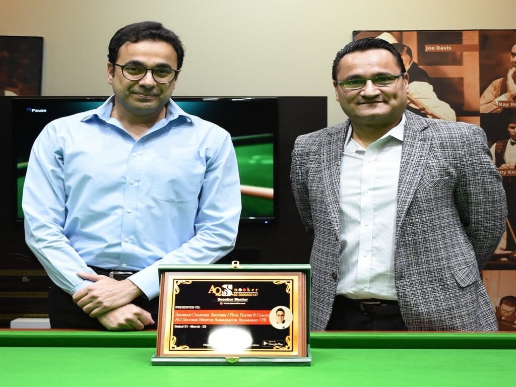 AQ Snooker Mentor Ambassador award