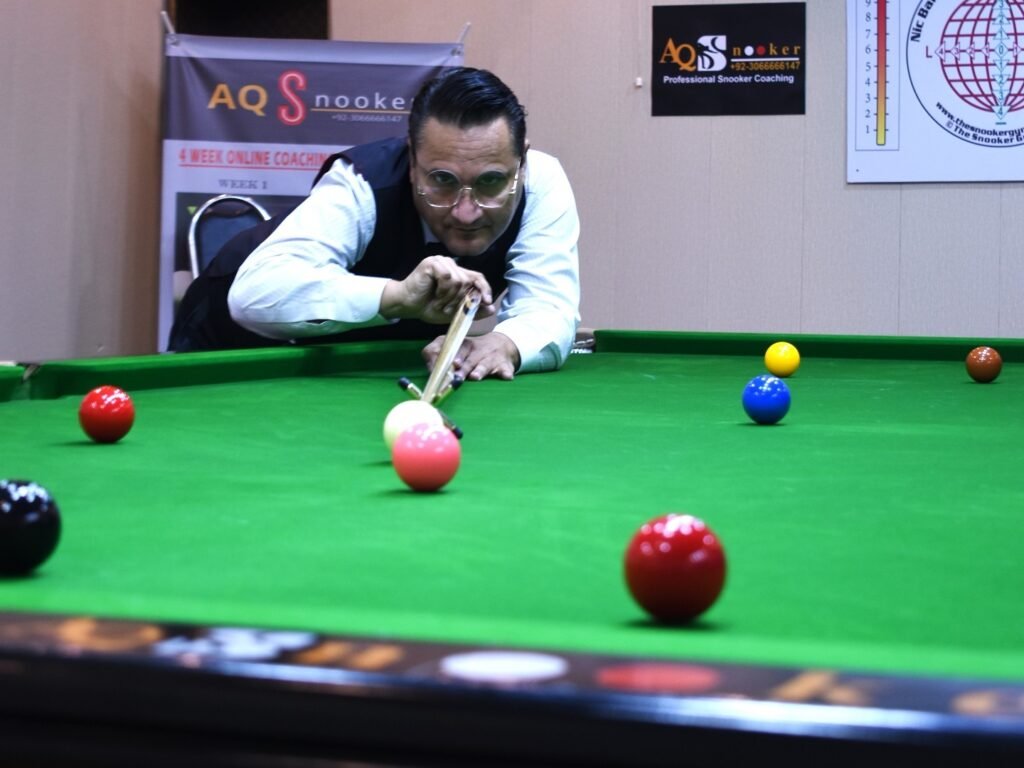 Arshad Qureshi taking a shot